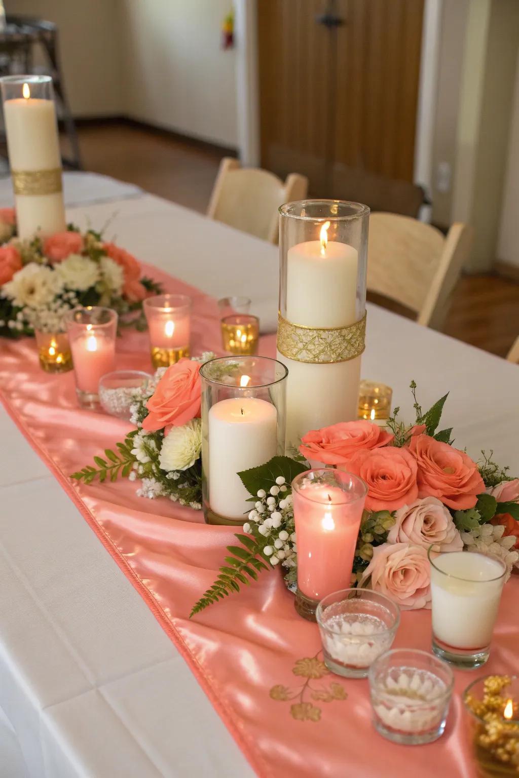 Create an atmosphere of warmth and serenity with candlelight that enchants and soothes.