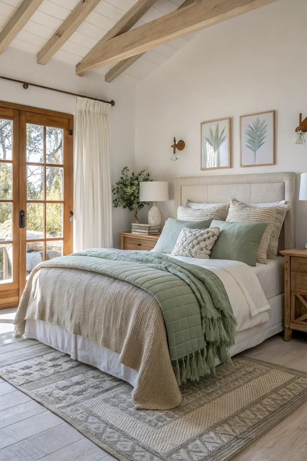 Indulge in layered bedding for ultimate comfort and style.