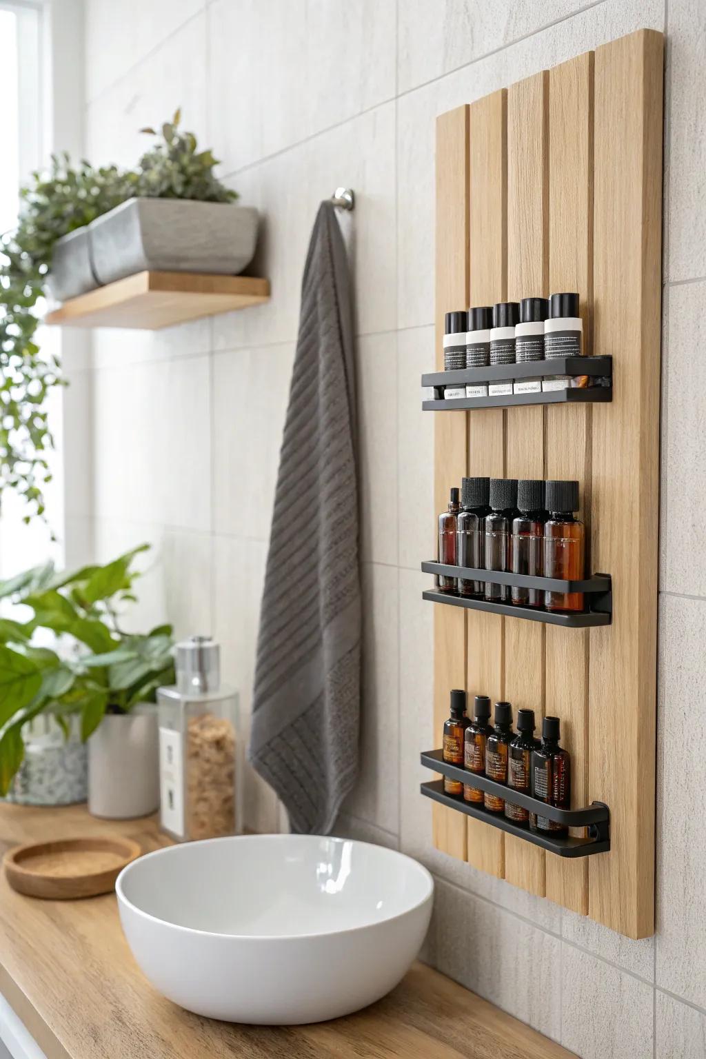 Go modern with magnetic strips for your oils.