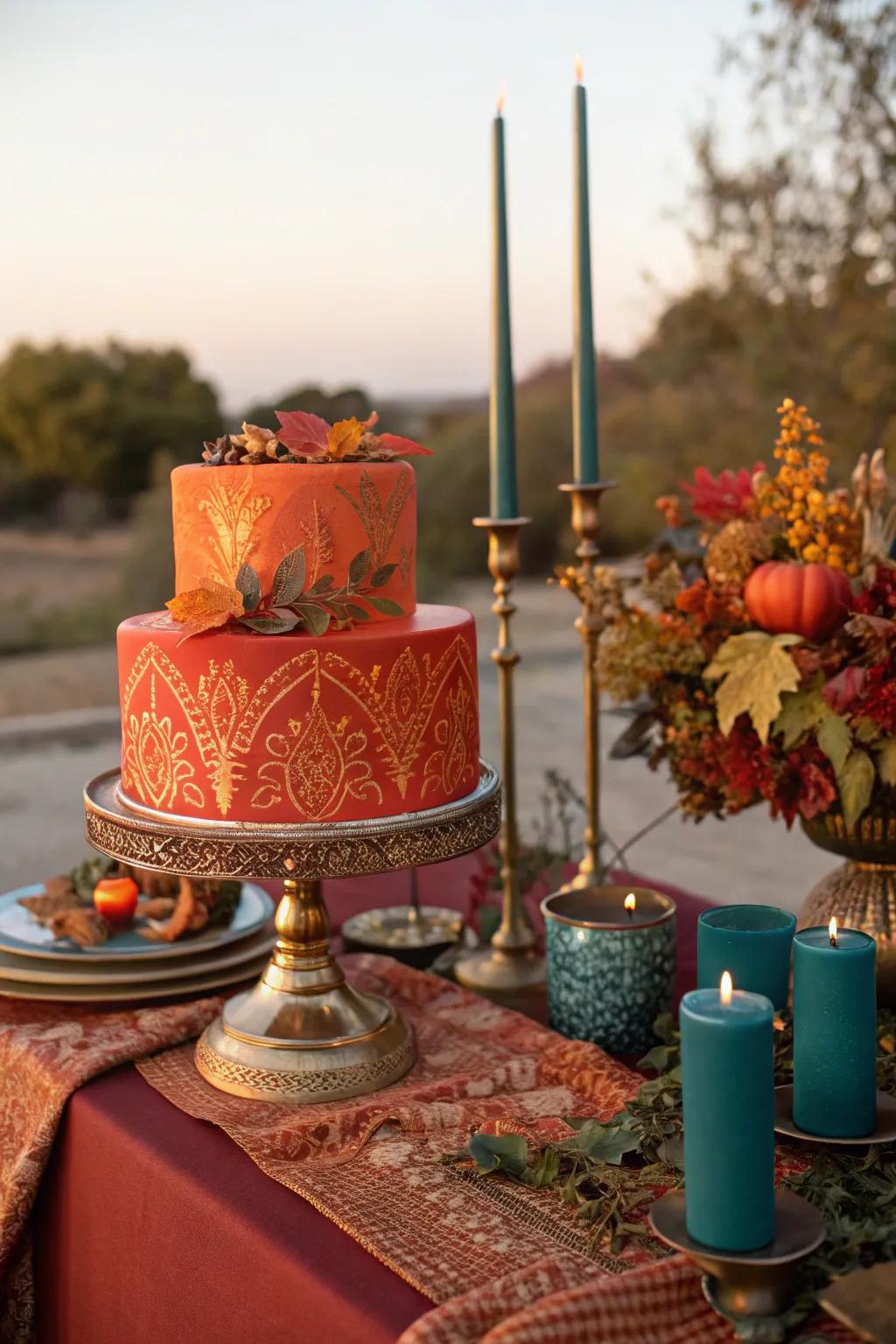 Gleaming metallics elevate the rustic charm with a dash of glamour.