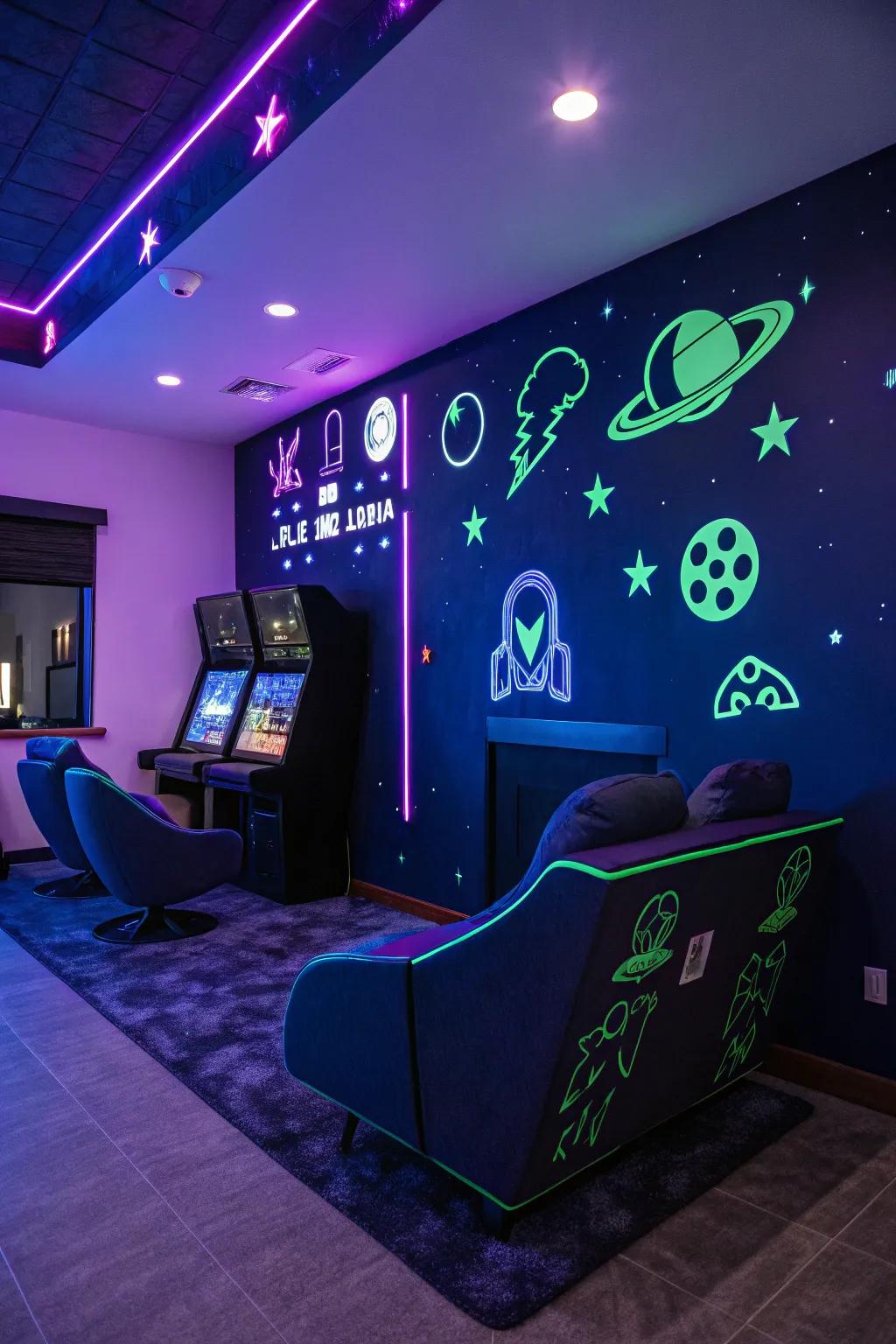 Let your room come alive at night with glow-in-the-dark decor.