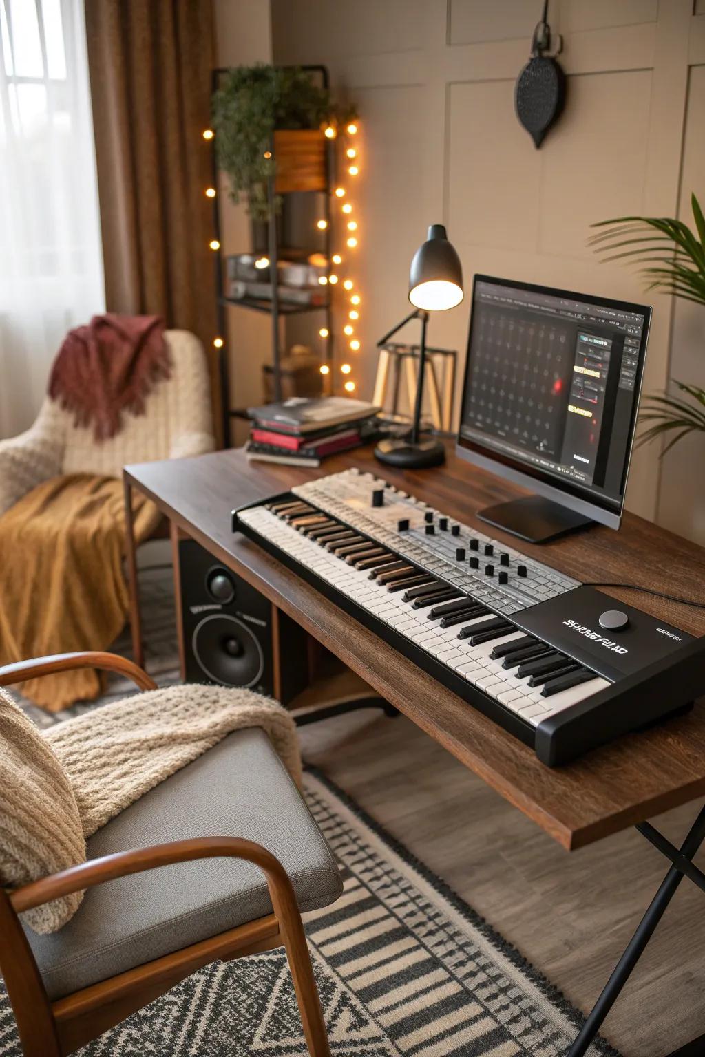 Unlock endless creativity with a versatile MIDI controller in your studio. 🎹 #MusicProduction #StudioGear