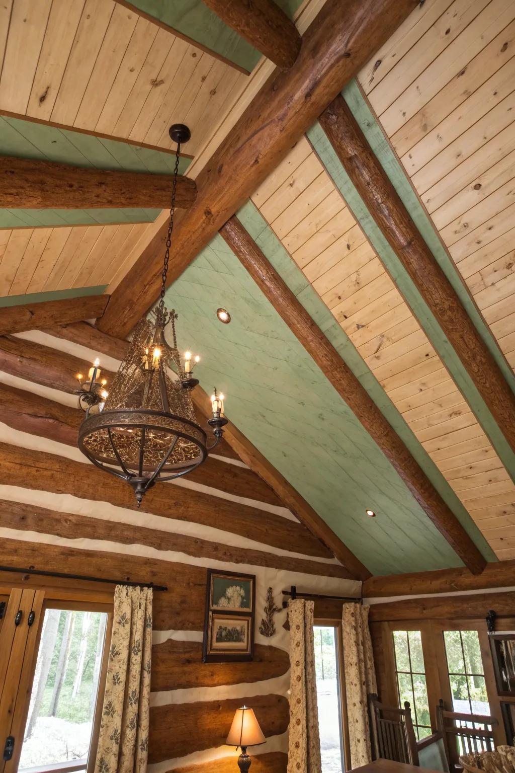 Painted ceilings offer a modern touch, adding personality and contrast to your cabin.