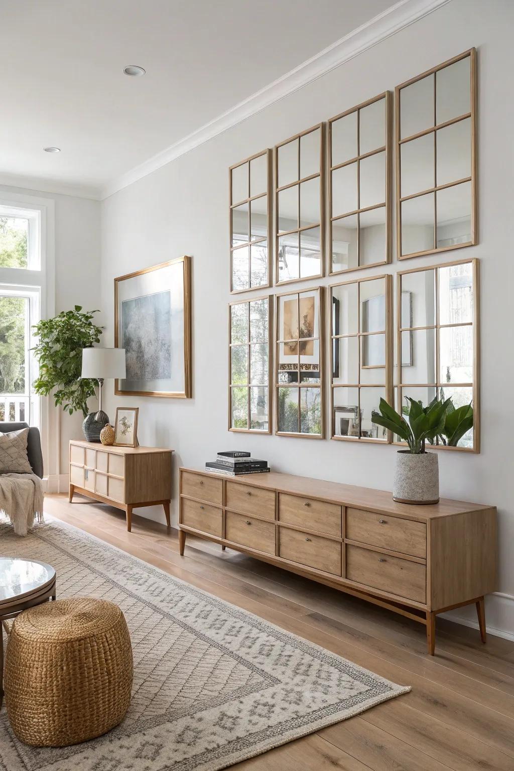 A grid layout delivers precision and modern flair. #GridDesign #ModernHome