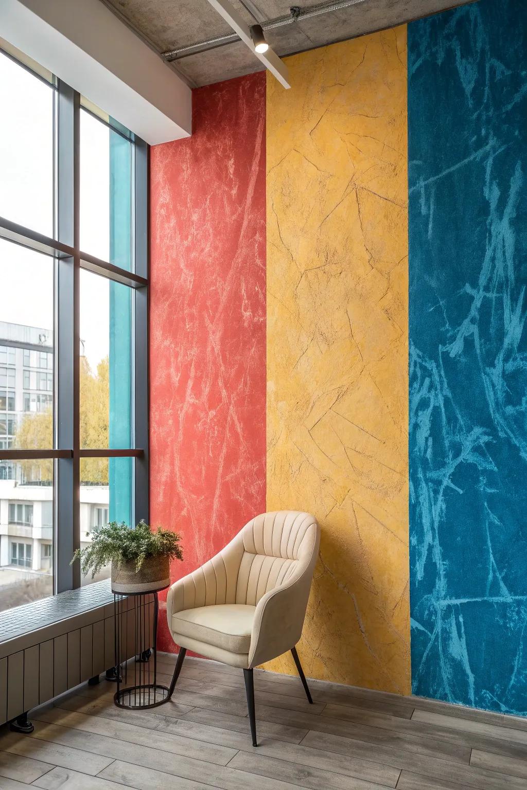 Textured paints add dimension and a tactile experience to your home decor.