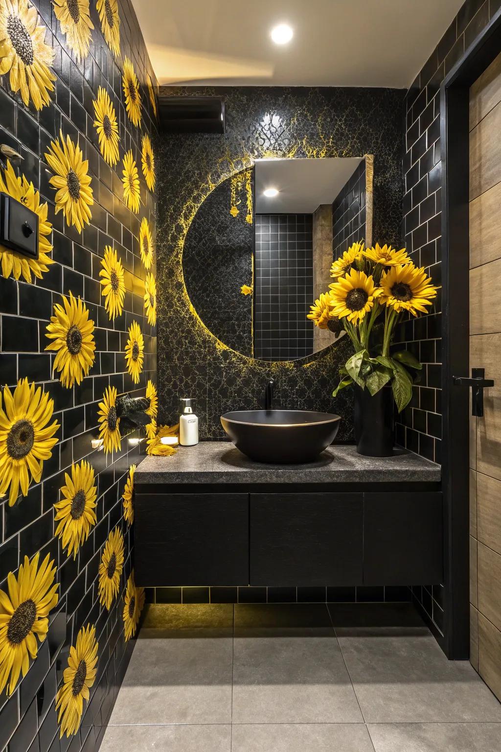 Mosaic backsplash brings texture and vibrancy, making it a stunning focal point in the bathroom. #MosaicDesign #BathroomFocus