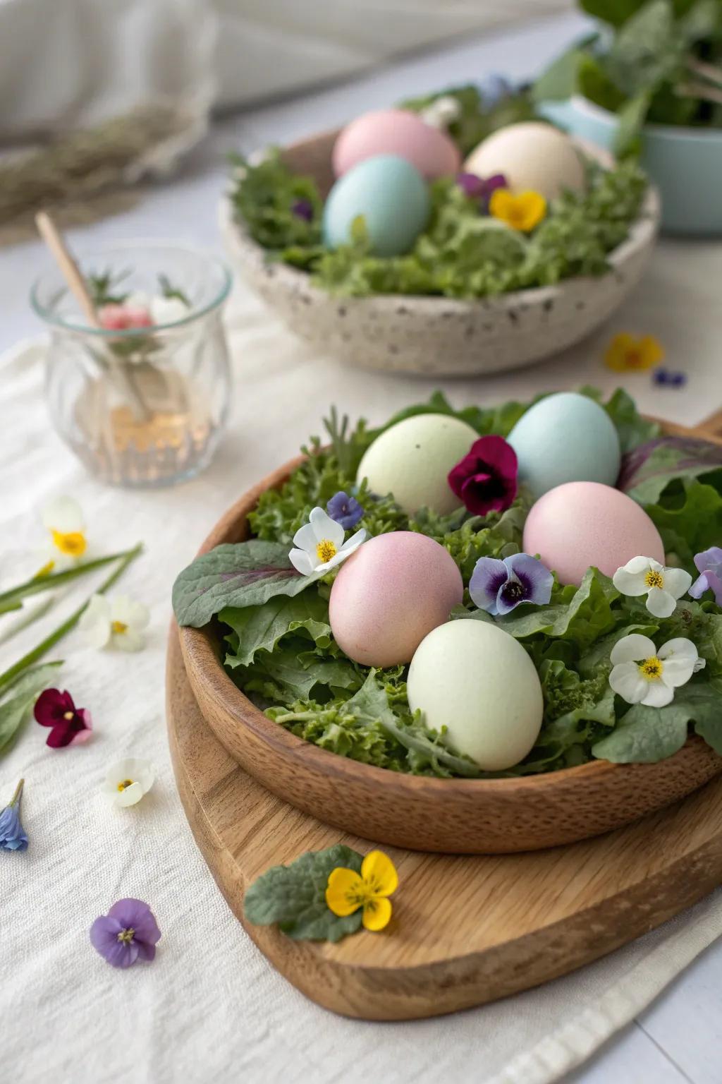 Step into a magical egg garden that’s both enchanting and delicious. 🌸🥚 #EggArt #EasterMagic