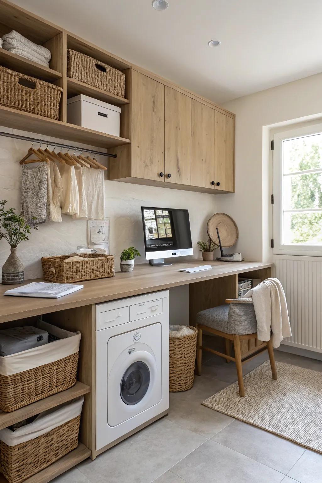 Dual functionality decor ensures a cohesive and versatile space that meets your every need.