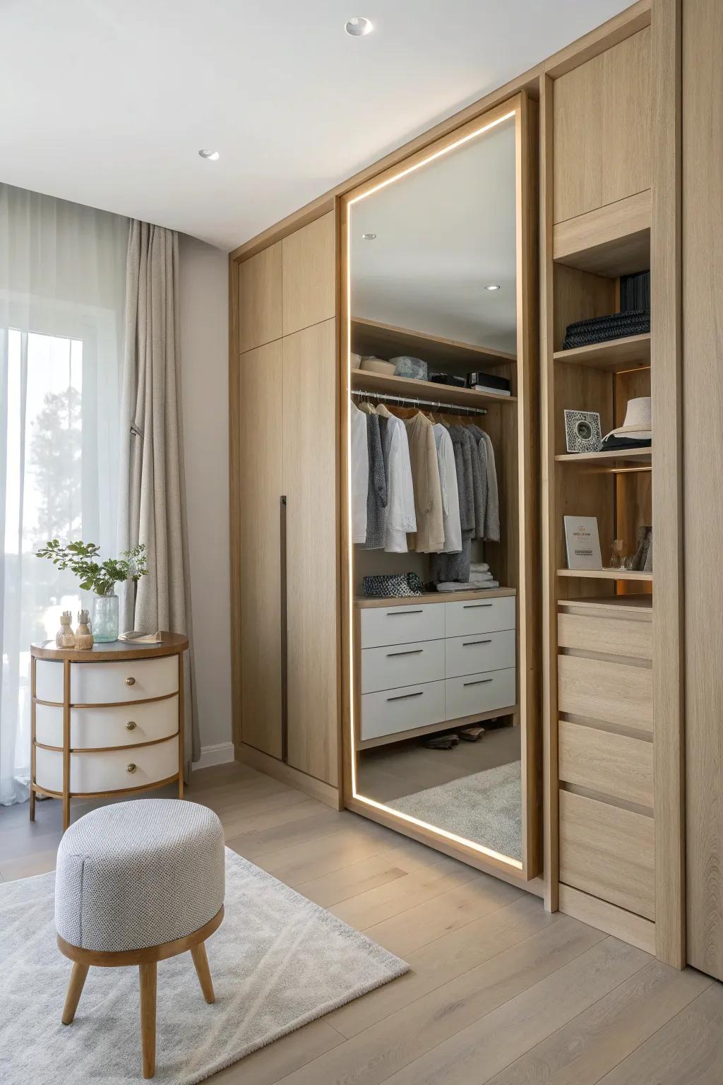 Your own personal dressing retreat in the heart of your closet.