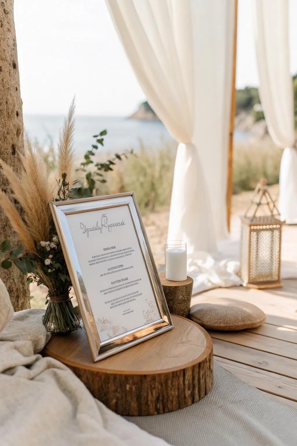 Bring a touch of glamour to your decor with a metallic shine plaque that's both modern and chic.