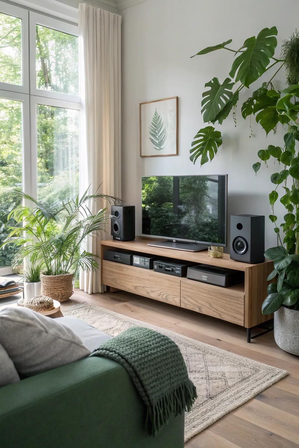 Immerse yourself in the serene sounds of the forest right from your living room.