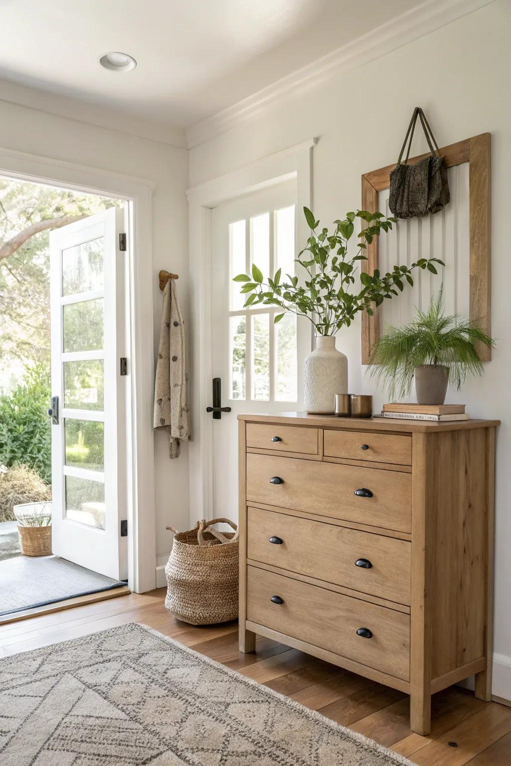 Old furniture finds new purpose in stylish storage solutions.