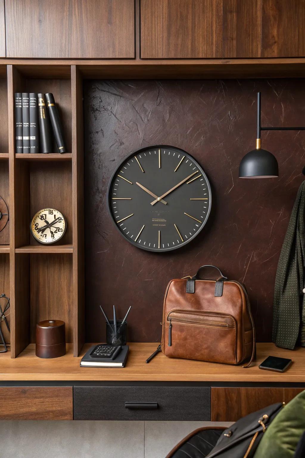 Stay on time and on trend with a minimalist clock that complements your decor.