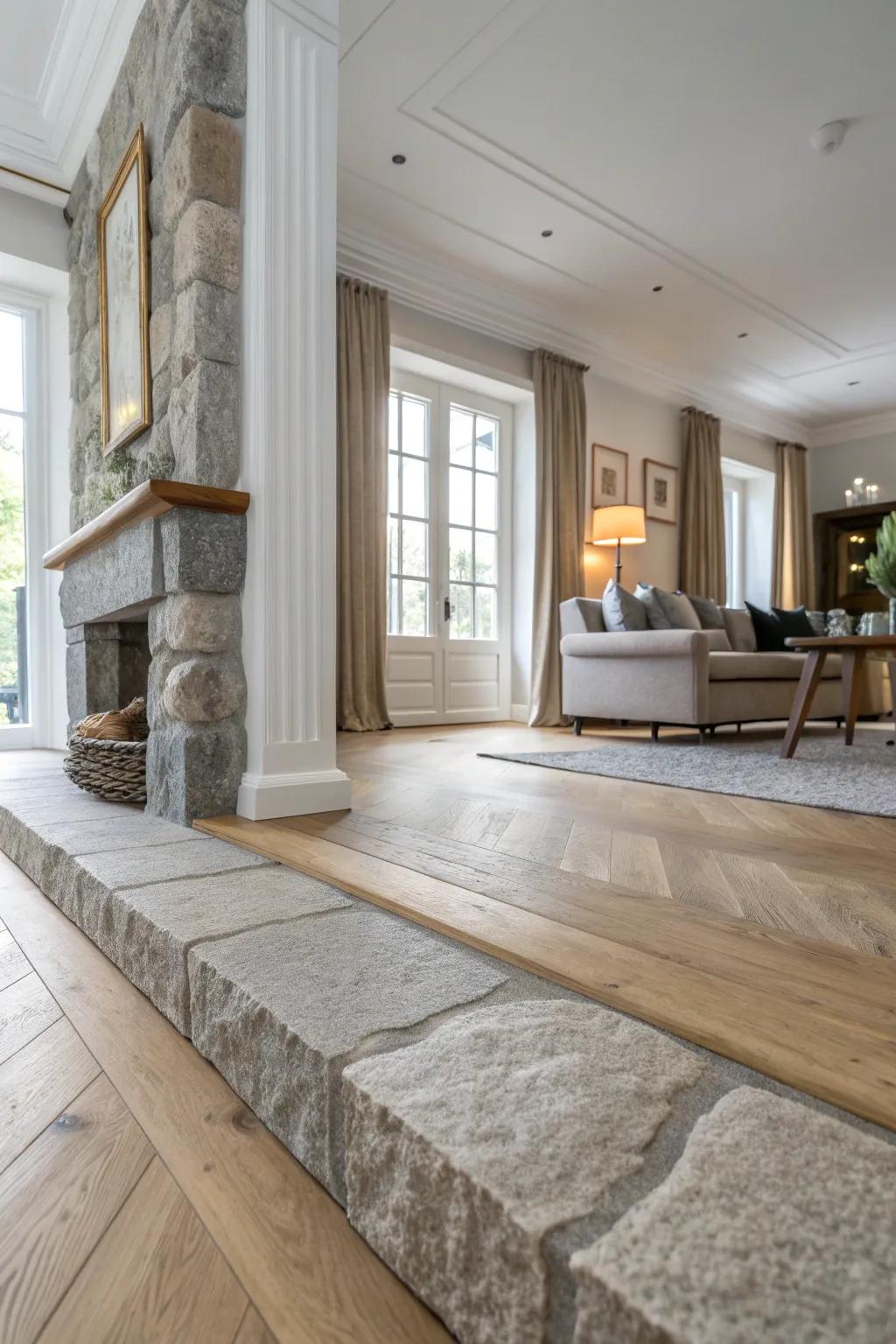 Add a touch of luxury with natural stone moldings that bring texture and elegance to your space.