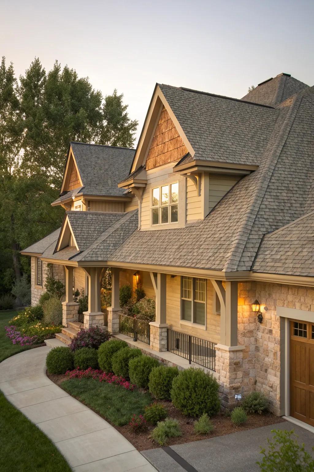 Character and strength unite in this unique roof design.
