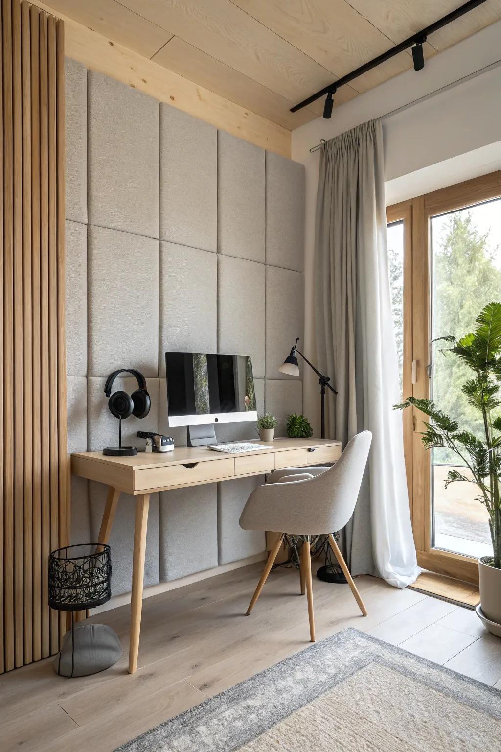 Achieve peace and quiet with effective soundproofing in your studio.