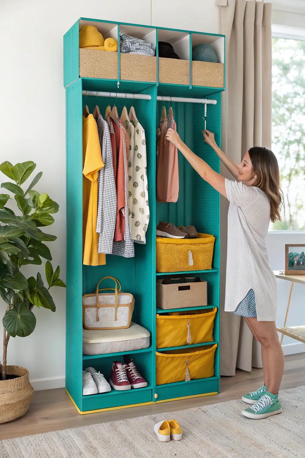 Bring order to your wardrobe with closet organizers that simplify your daily routine.