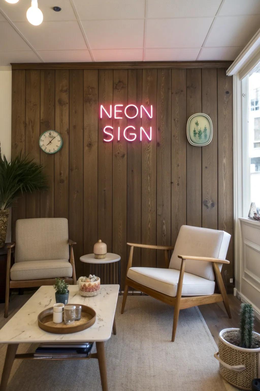 Vintage charm meets modern glow in this retro-inspired setup.