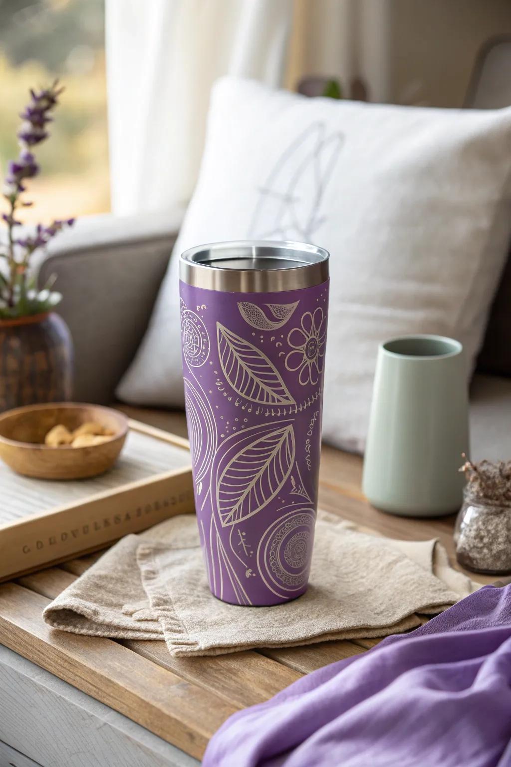Dive into creativity with abstract tumblers that express your unique style.