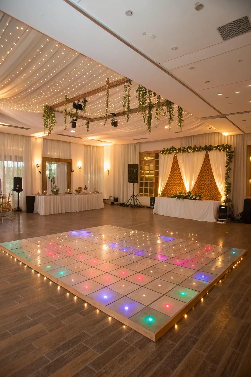 Light up the night with a dazzling dance floor that's ready for celebration.