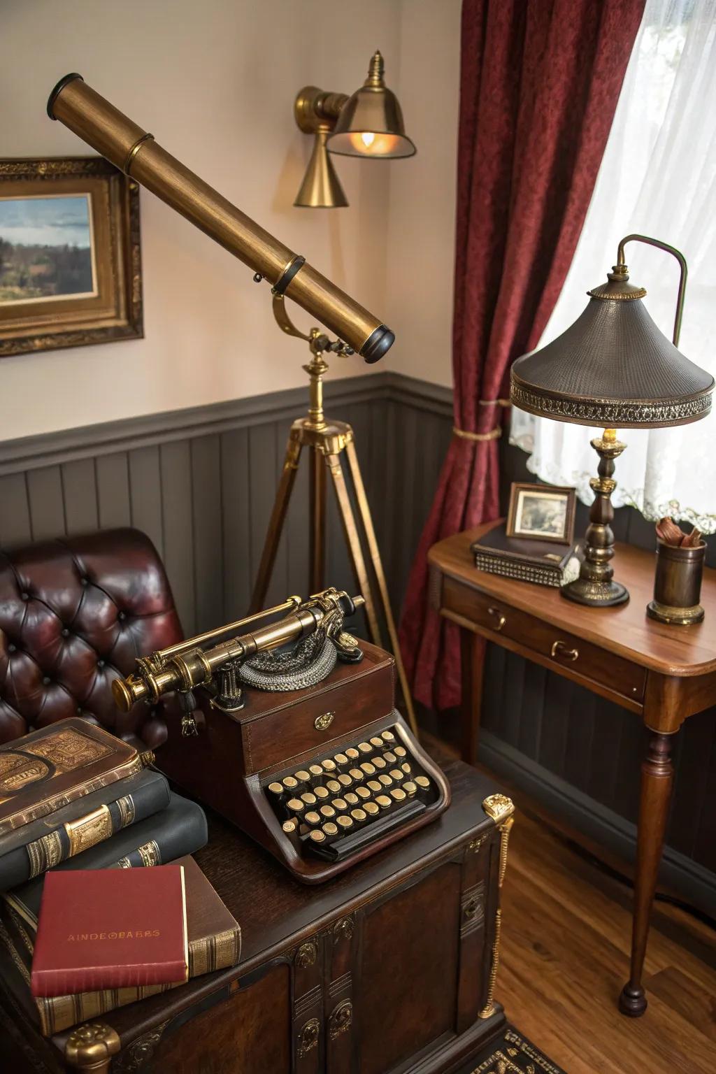 Add a touch of sci-fi with retro-futuristic gadgets that spark curiosity.