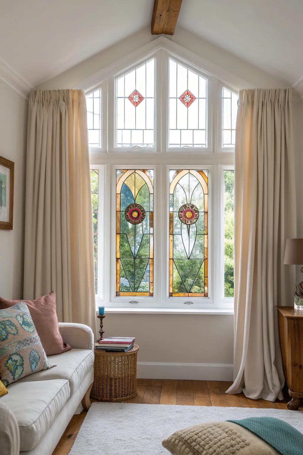 Let holiday light shine through with stunning faux stained glass art that brightens up any room.