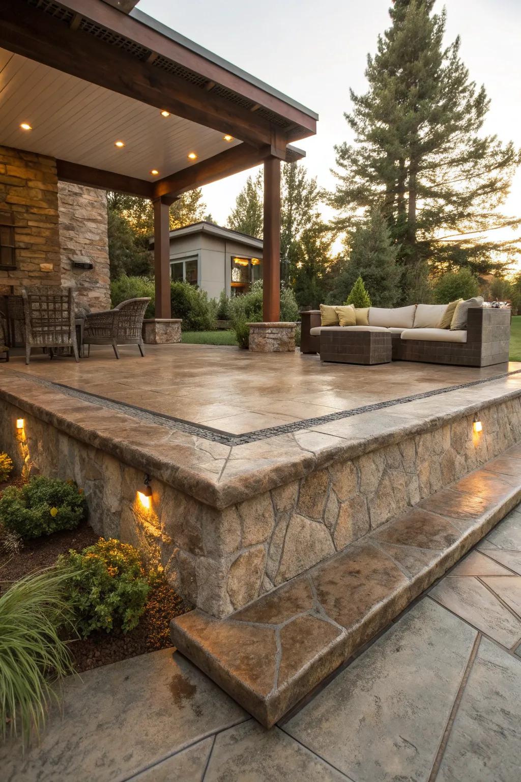 Transform your foundation with stained concrete for an elegant, stone-like appearance.