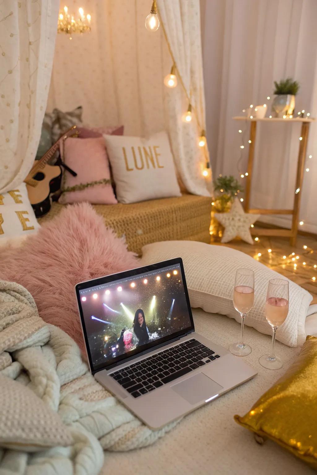 Dance and sing along with mom during a virtual concert experience she'll love.