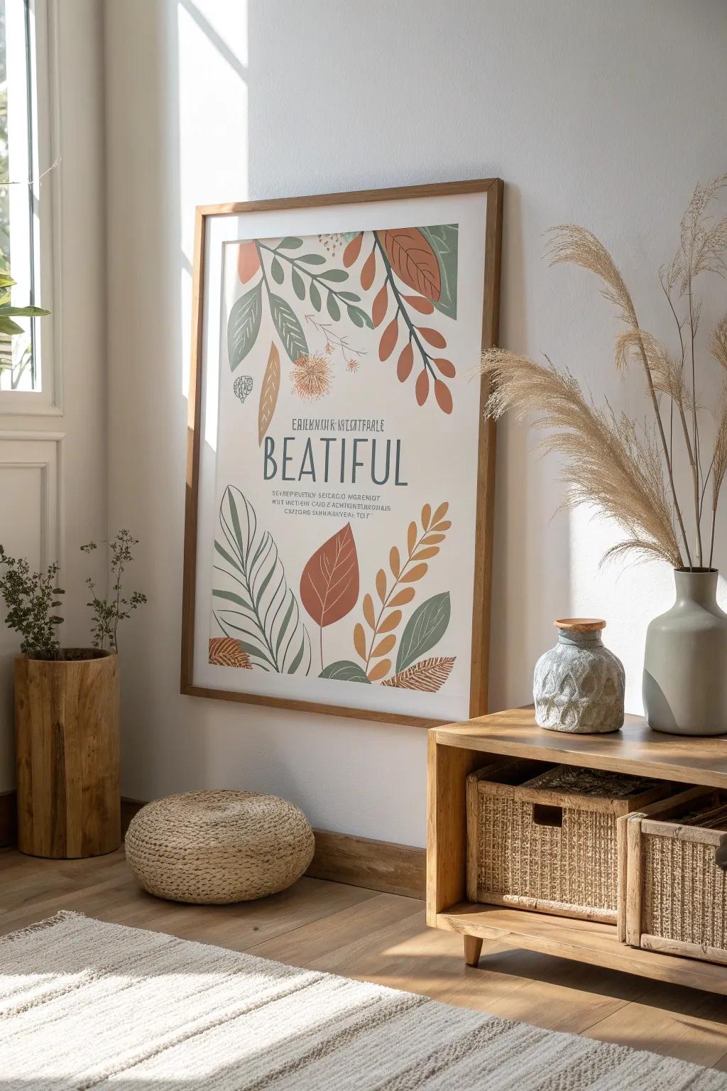Create harmony in your space by integrating posters into your overall decor theme.