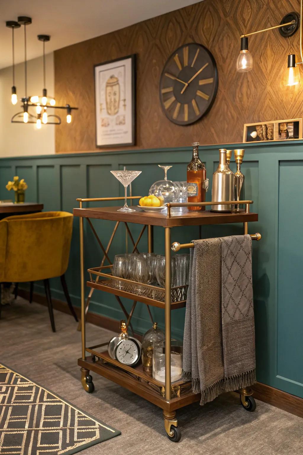 Step back in time with retro vibes that add charm and character to your bar.