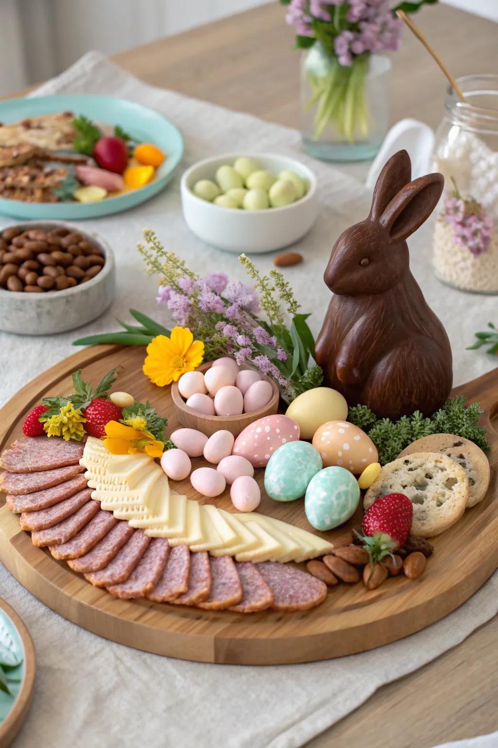 Celebrate with a charcuterie board that’s full of Easter surprises. 🐇🍫 #CharcuterieLove #EasterCharcuterie