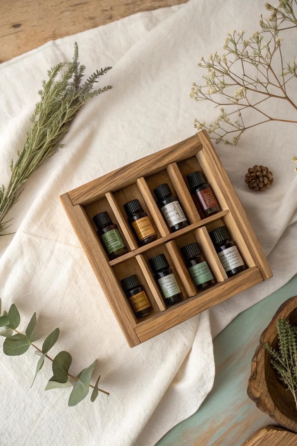 Turn your oils into art with shadow boxes! 🎨 #CreativeDisplay #HomeArt