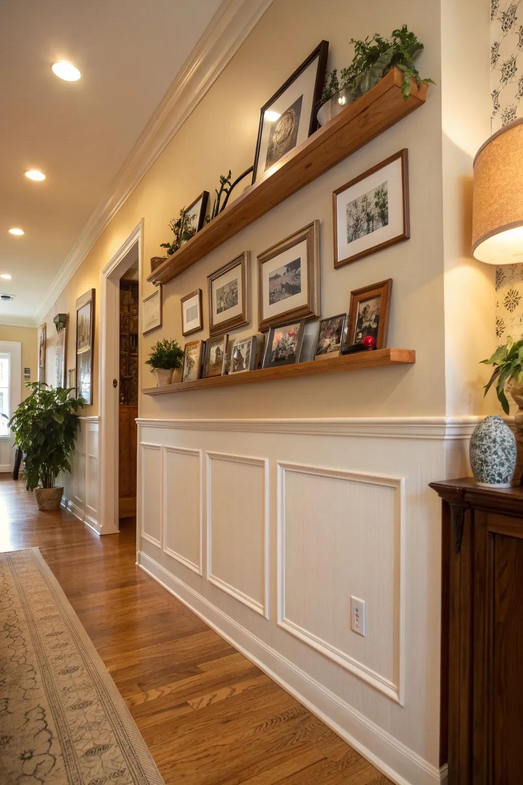 Use integrated ledges for displaying your favorite decor pieces. #DisplayLedges #DecorIdeas