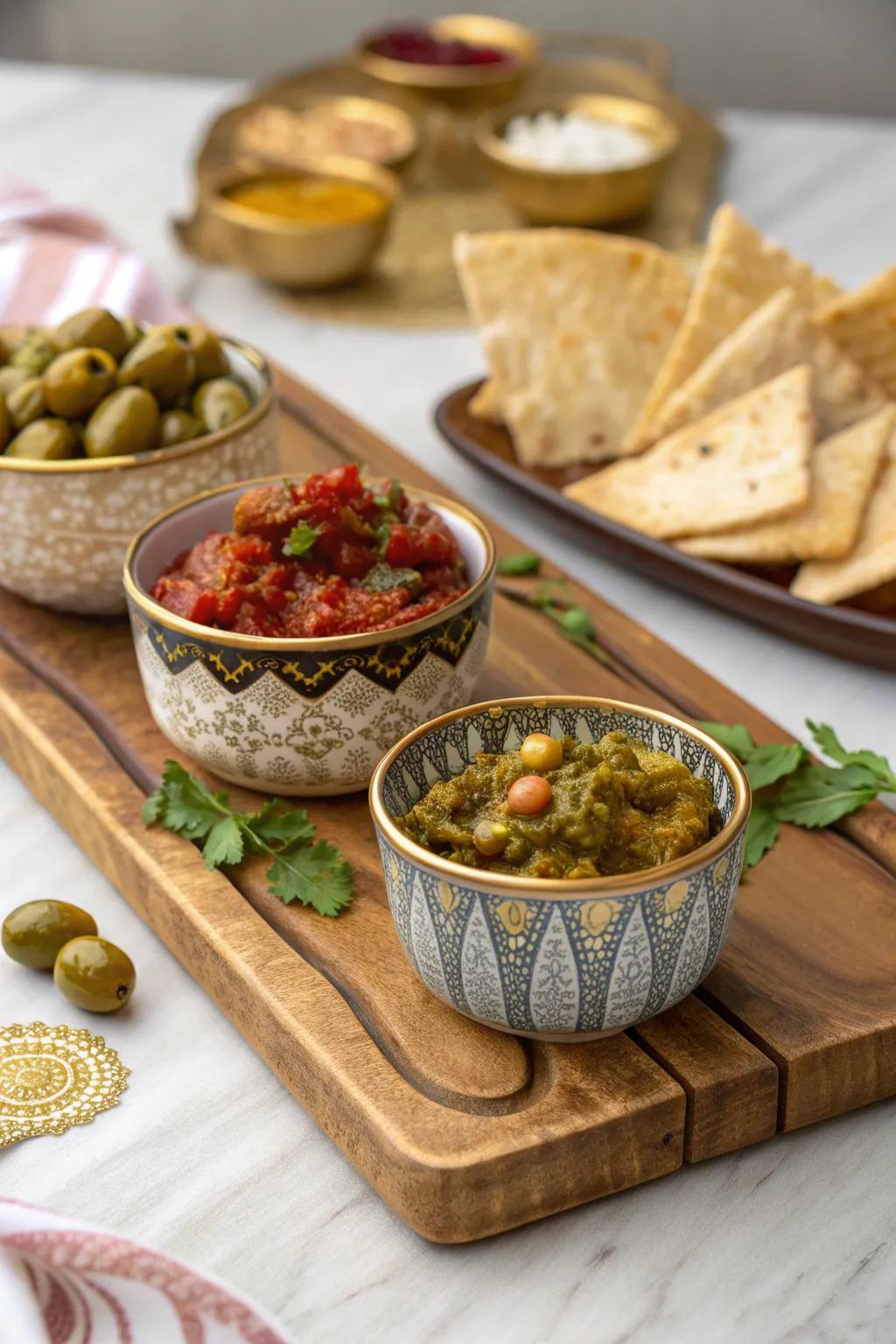 Add depth to your flavors with tangy Indian pickles, a traditional favorite.