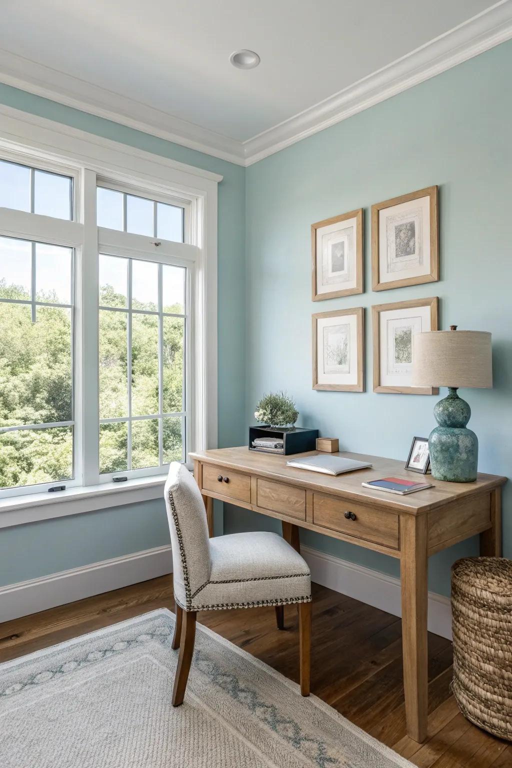 Natural materials add an organic touch to your workspace.