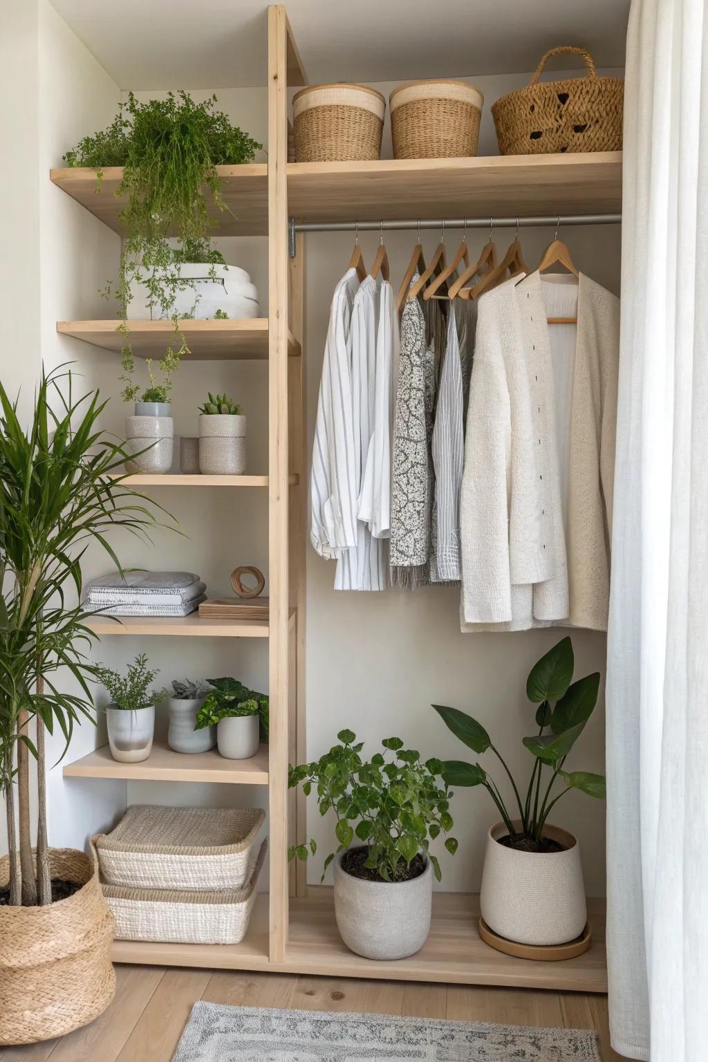 Bring a breath of fresh air with vibrant greenery. 🌿 #PlantLover #ClosetInspiration