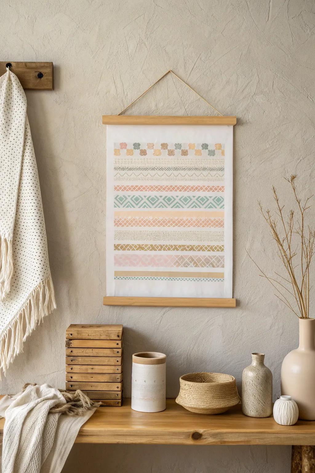 Make a big impact in small spaces with colorful washi tape for hanging posters. 🌈 #WashiTape #DIYDecor