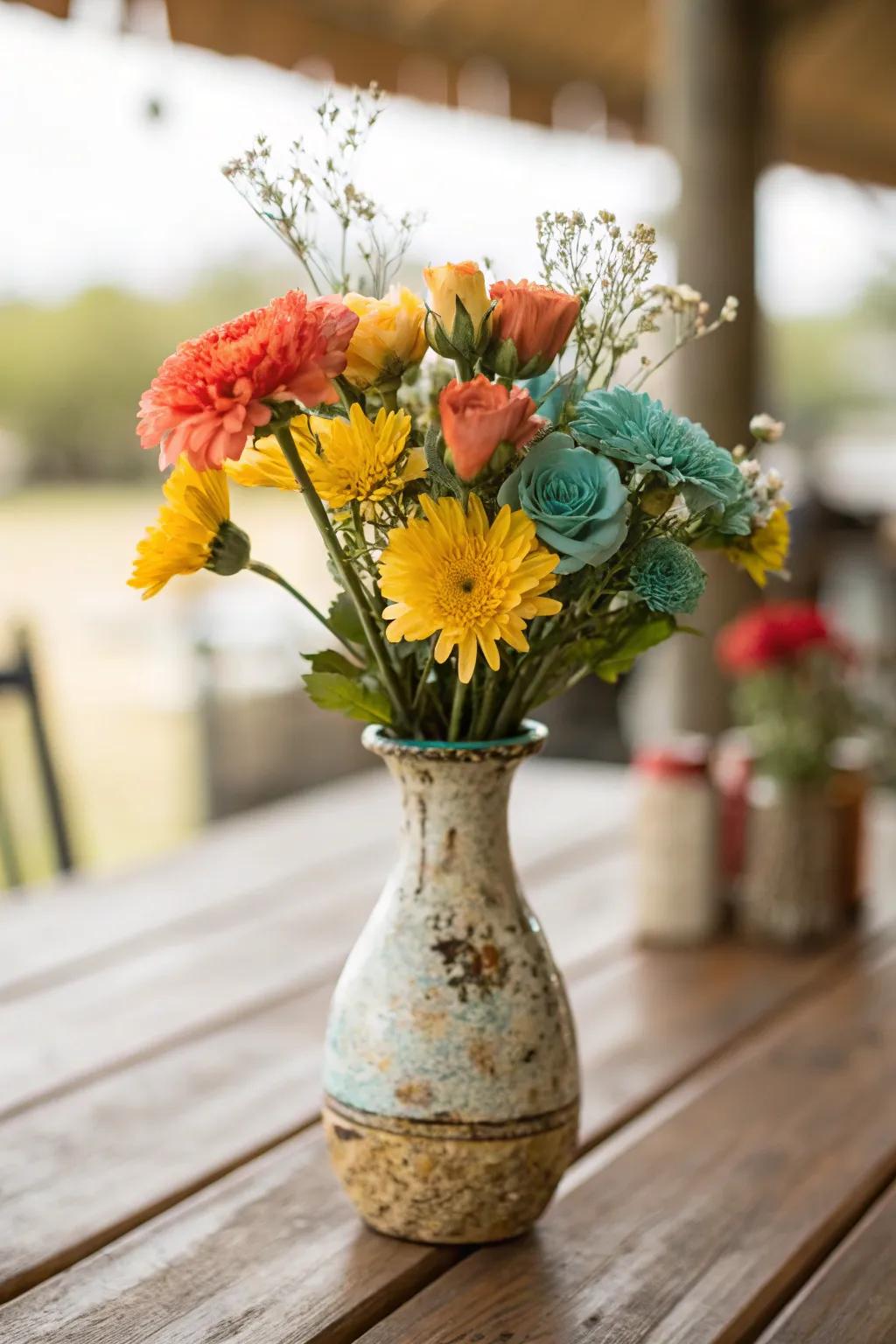 Vintage vases and classic blooms transport your decor to a bygone era. 🌸 #VintageCharm #NostalgicDecor