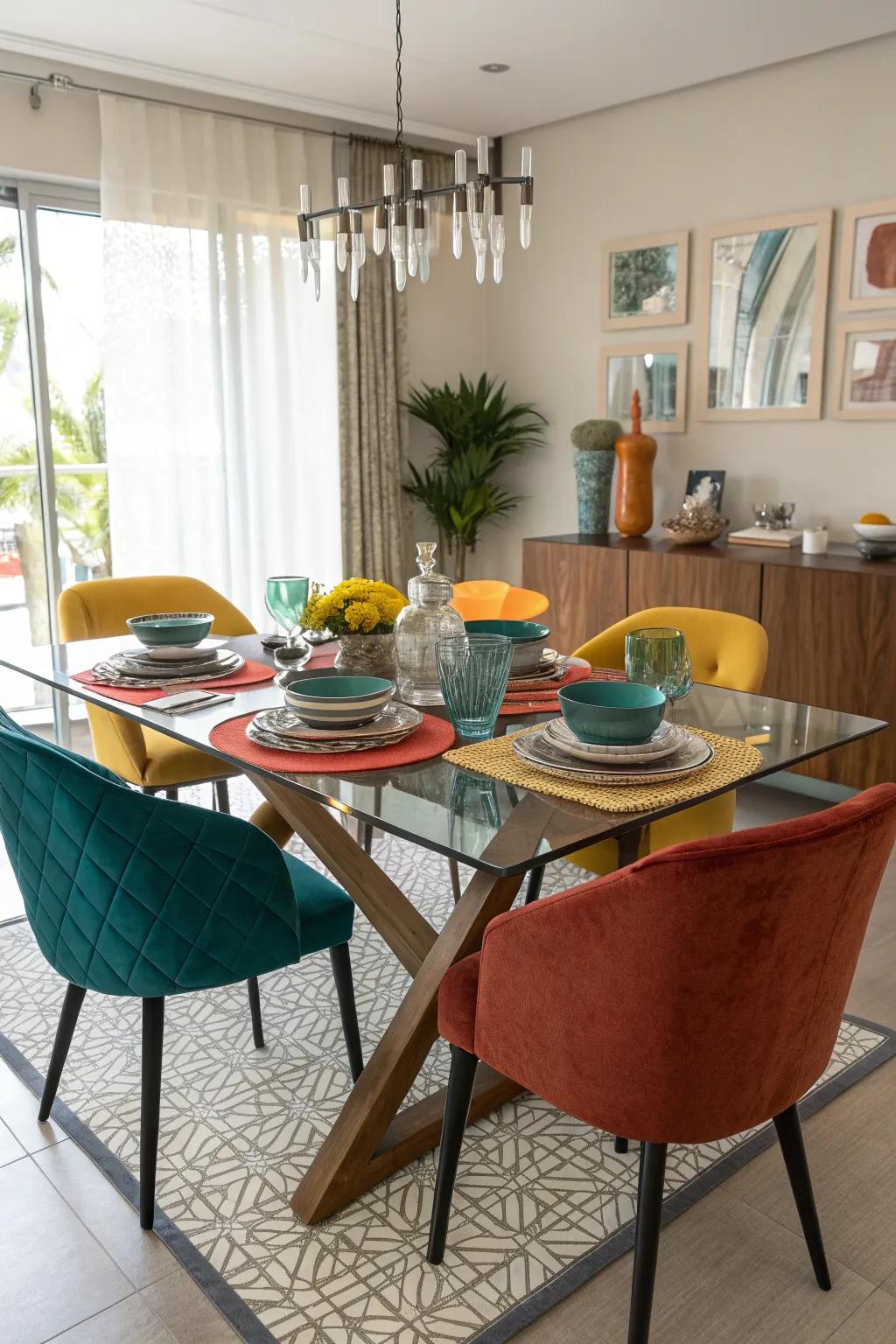 Create a harmonious balance with contrasting materials that captivate.