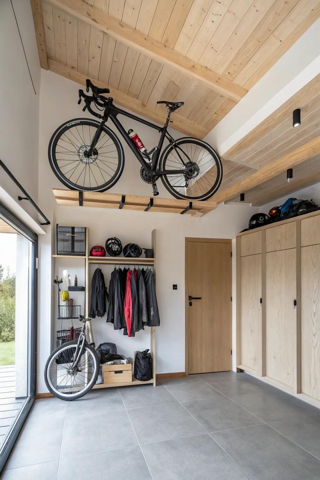 Look up to discover new storage possibilities that keep your floor space clear.