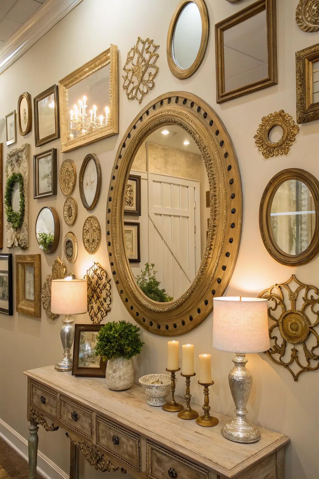 Playing with scale keeps your decor vibrant and engaging. 🎨 #DynamicDesign #MirrorWall