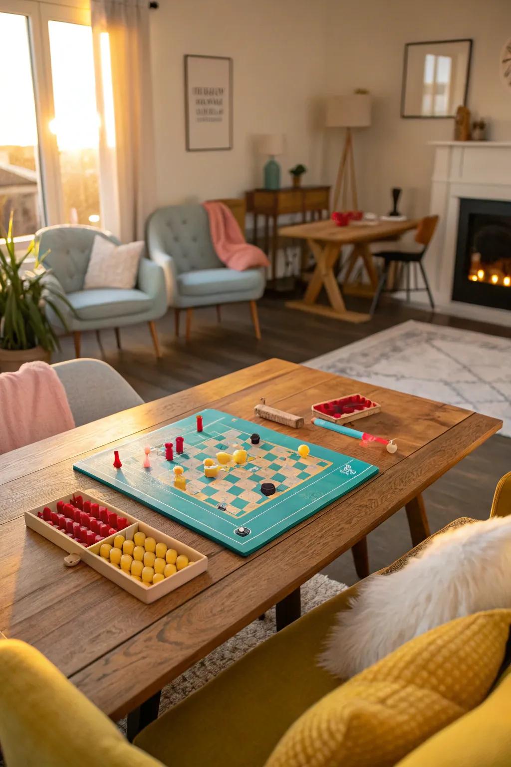 Enjoy a lively game night with mom, filled with laughter and friendly competition. #GameNight #FamilyFun