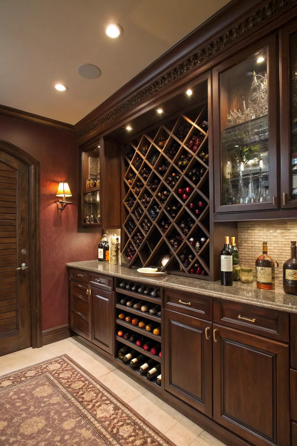 Store your wine in style with wall-integrated solutions that blend form and function.