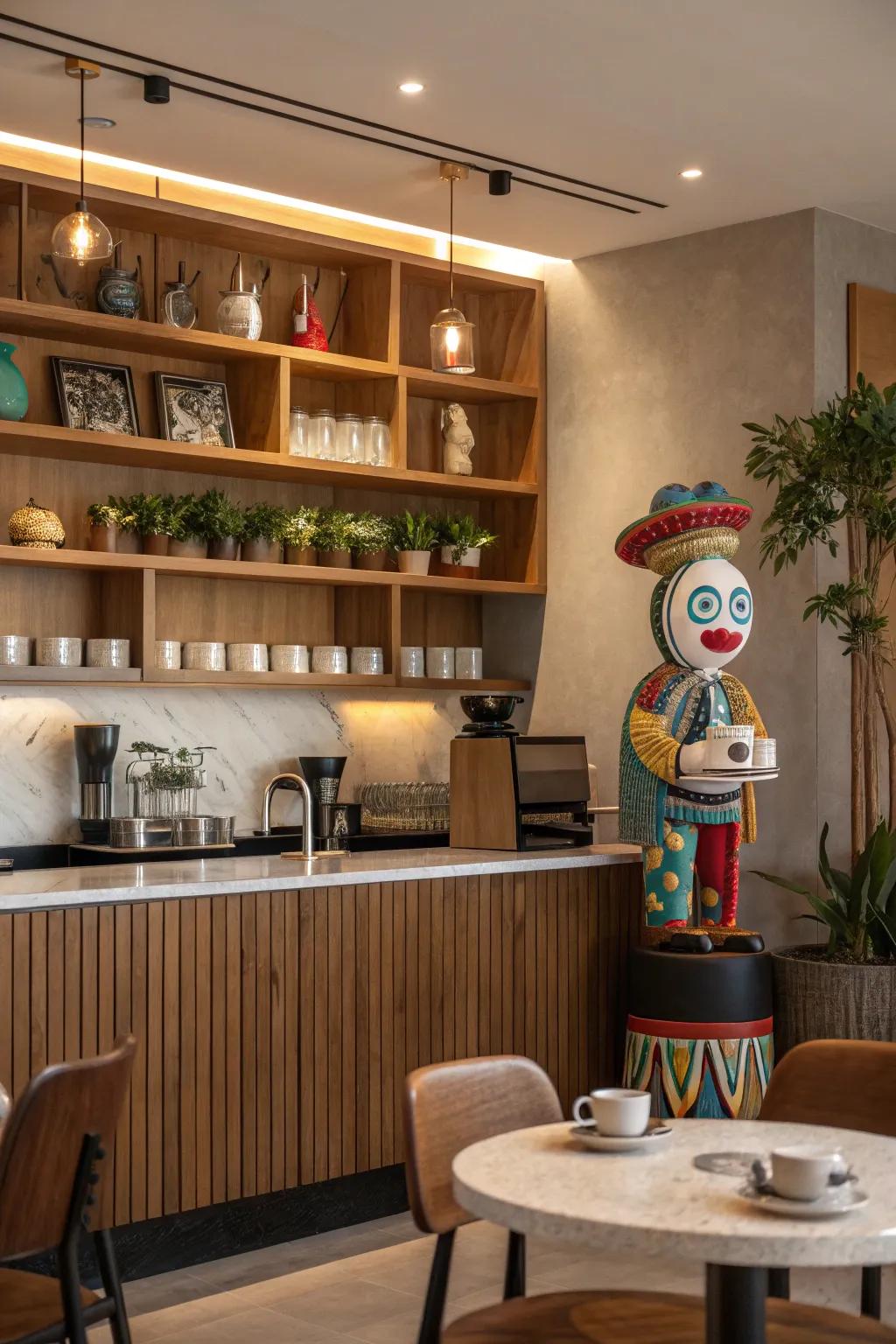 Inject fun and creativity into your coffee bar with a touch of whimsy.