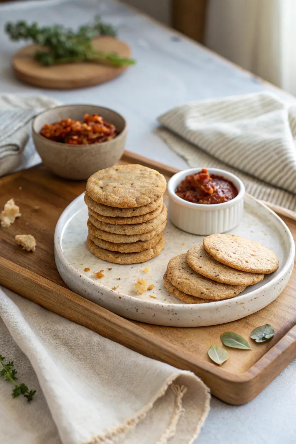 Add a festive touch with mathri cookies, perfect for munching and mingling.