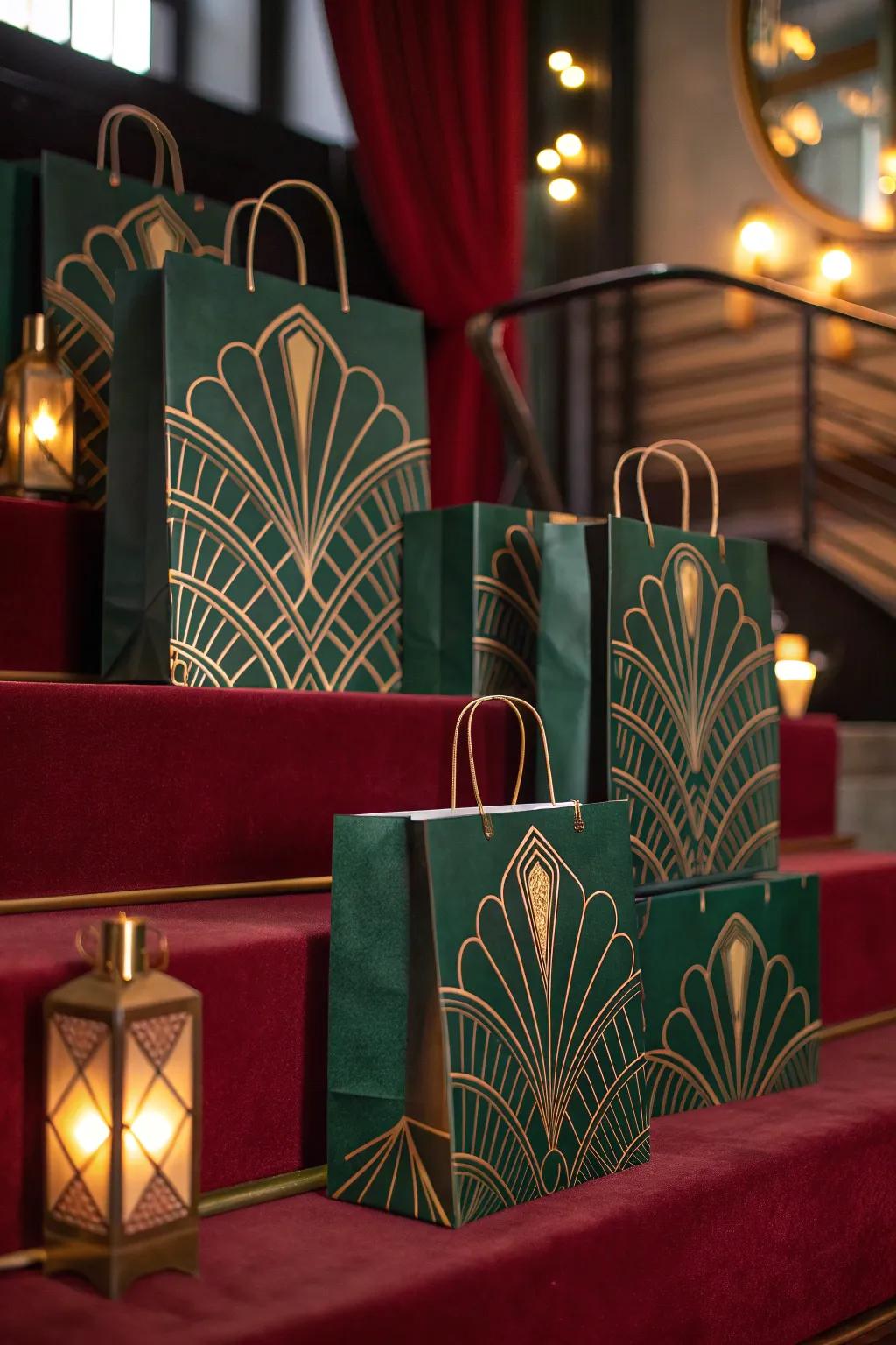 Step back in time with these Art Deco bags, perfect for adding a touch of glamour.