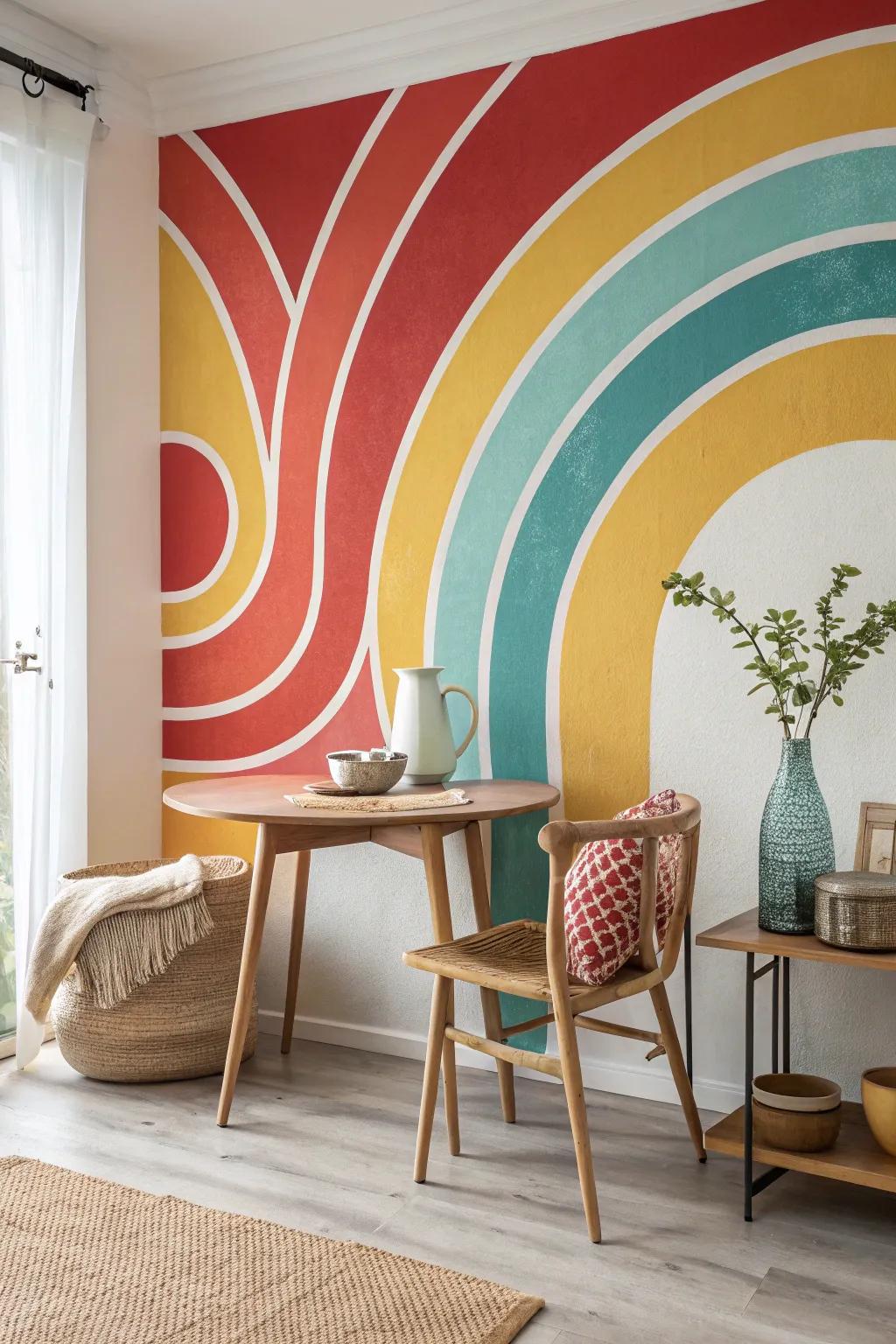 Infuse your space with vibrant energy using retro pop art wall wraps. #PopArtDecor #RetroVibes #ColorfulHome