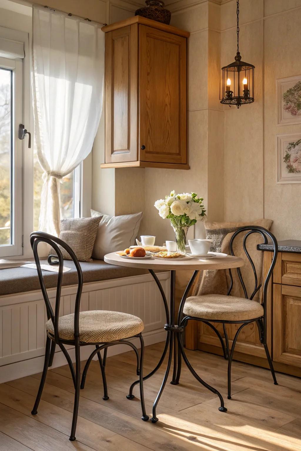 Bring the charm of a Parisian bistro to your kitchen corner.