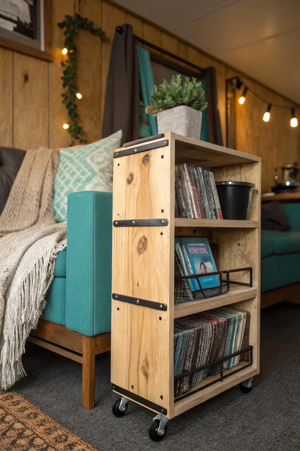 Keep your DVDs mobile with a rolling cart that brings style and convenience to any space.