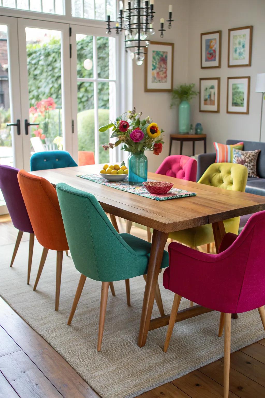 Create a casual yet curated look with mix-and-match seating.